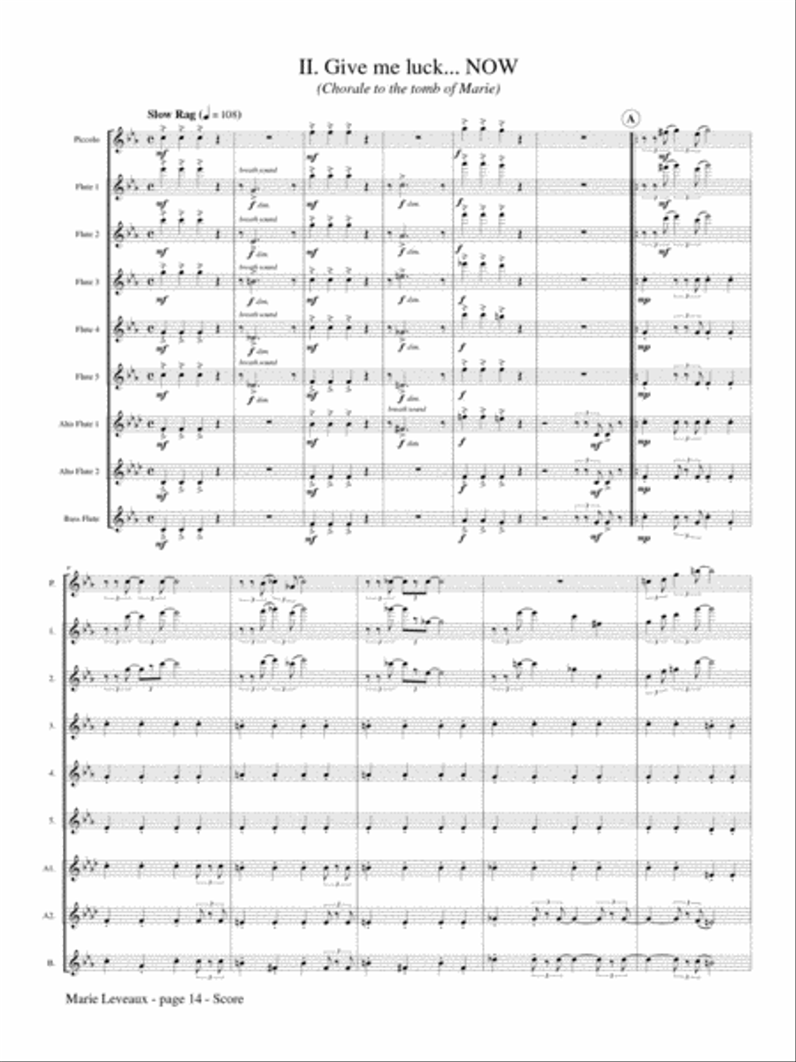 Marie Leveaux, Voudou Queen of New Orleans for Flute Choir Flute Choir scores gallery preview page 4