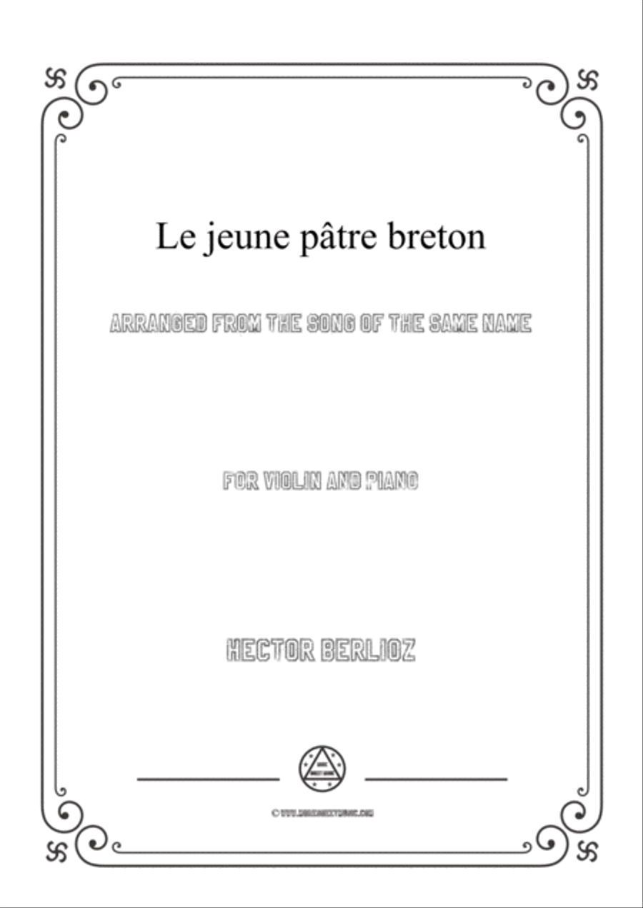 Berlioz-Le jeune pâtre breton,for Violin and Piano Voice scores gallery preview page 1