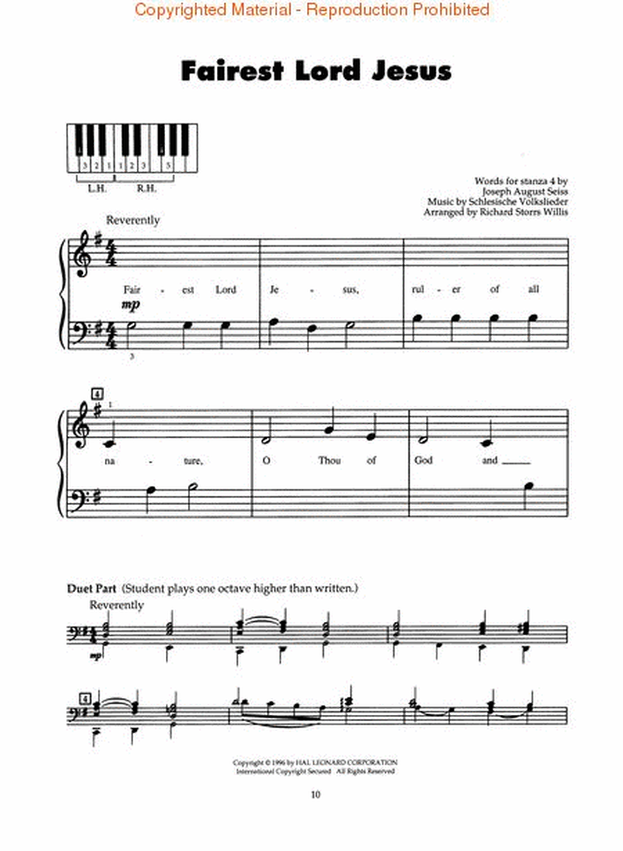 Favorite Hymns For Five Finger Piano