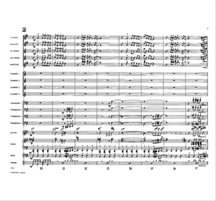 Saturday Night Blues Jazz Ensemble scores gallery preview page 3