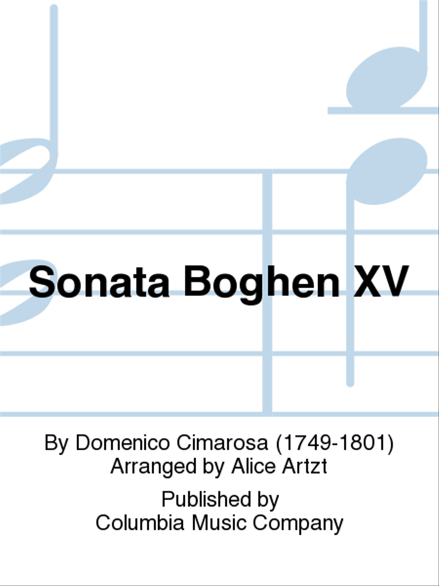 Sonata Boghen Xv Sonata Boghen Xv School and Community scores gallery preview page 1