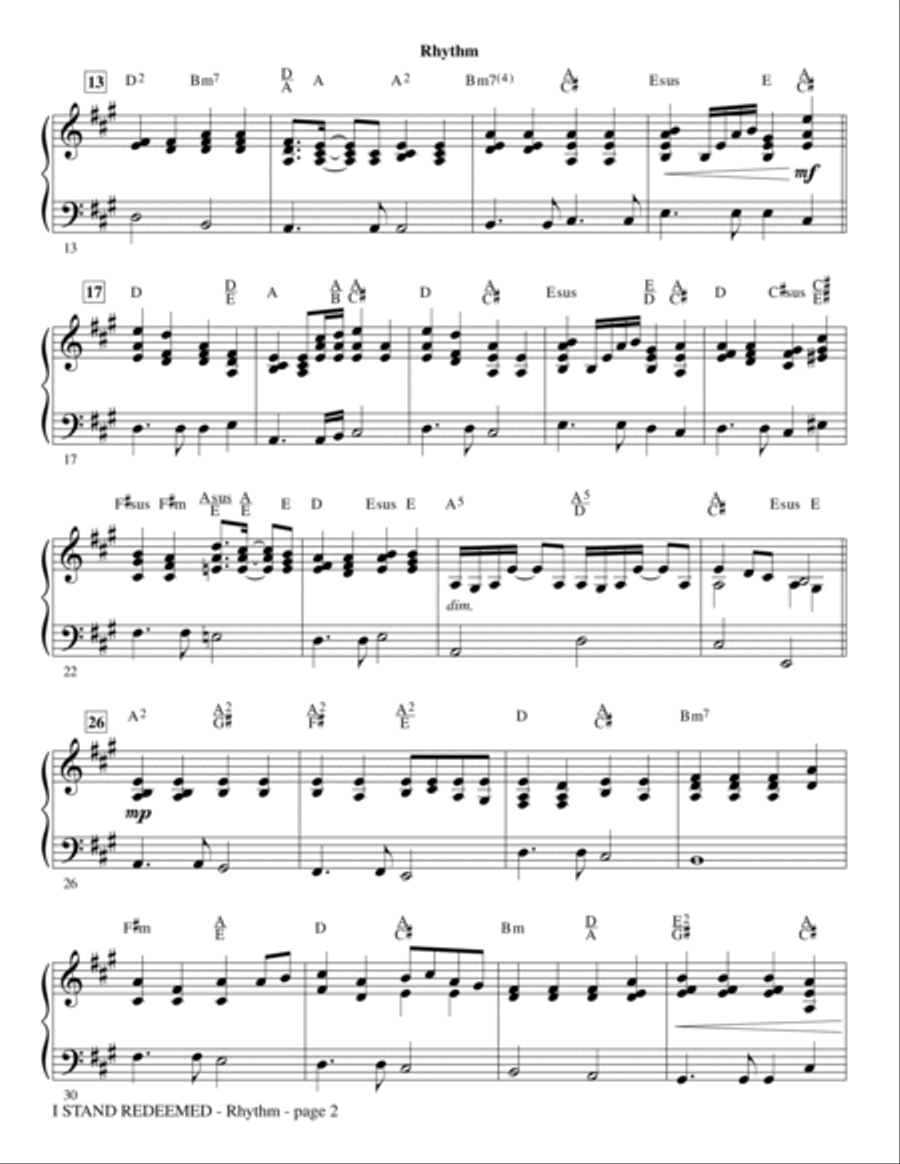 I Stand Redeemed (arr. James Koerts) - Rhythm Choir scores gallery preview page 2