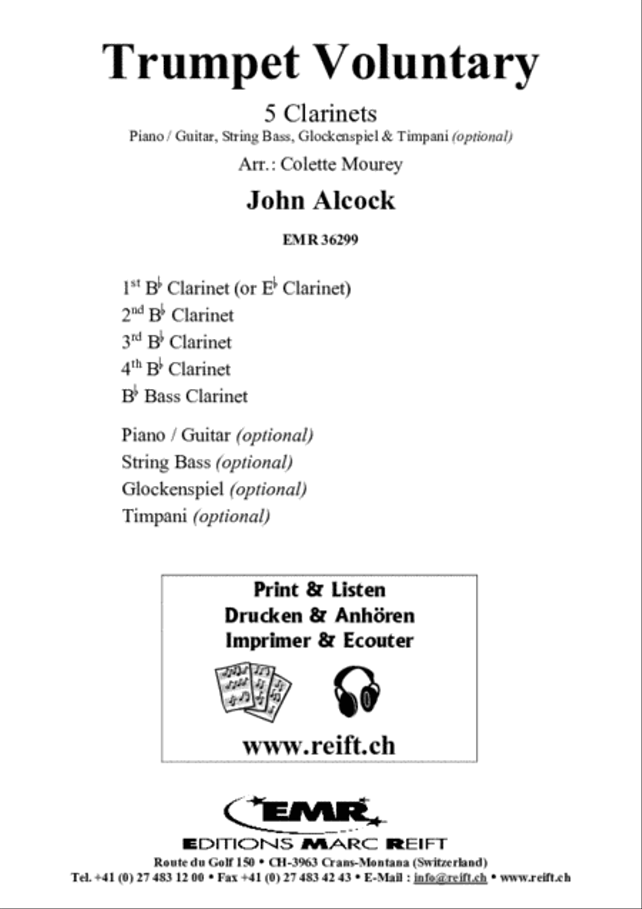 Trumpet Voluntary Clarinet scores gallery preview page 2