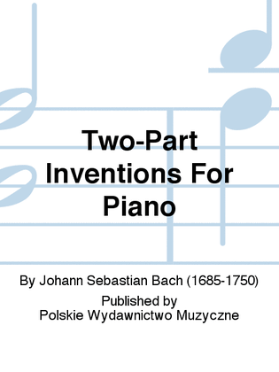 Book cover for Two-Part Inventions For Piano