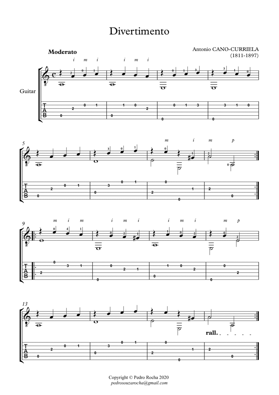 Divertimento Divertimento Classical Guitar scores gallery preview page 1