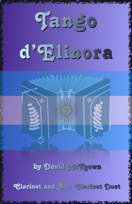 Book cover for Tango d'Elinora, for Clarinet and Alto Clarinet Duet