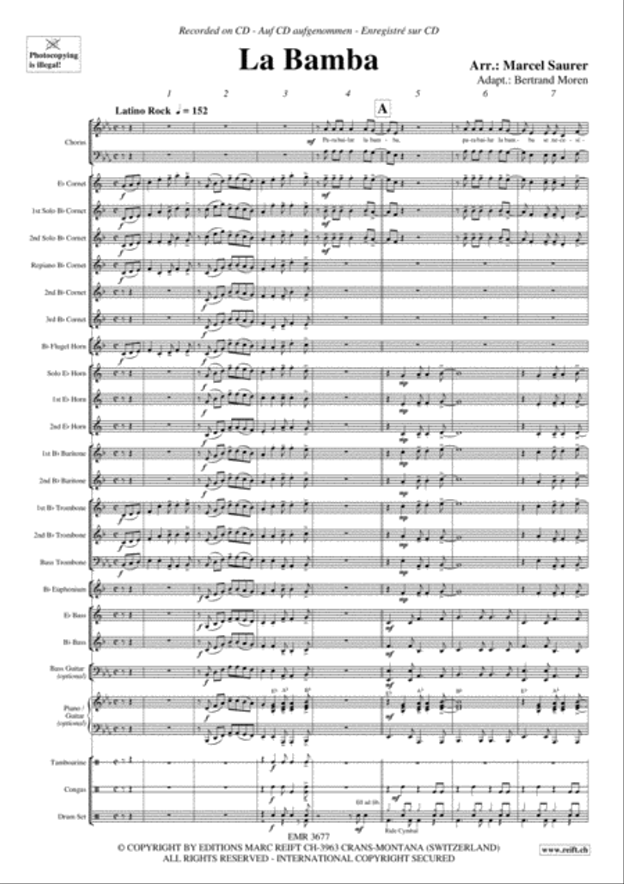 La Bamba 4-Part scores gallery preview page 4