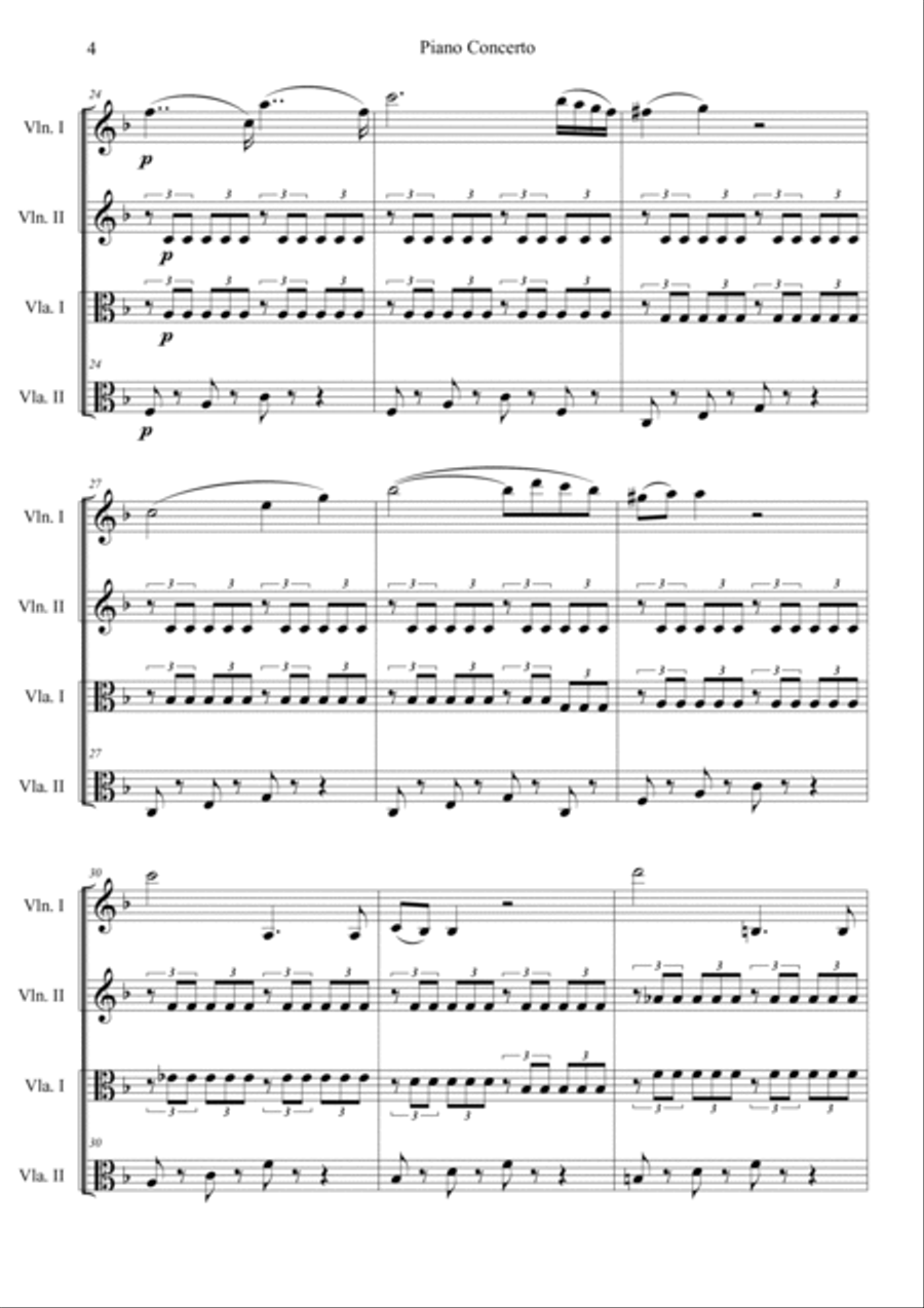 Piano Concerto No.21 K.467 Mov.2 Cello scores gallery preview page 4