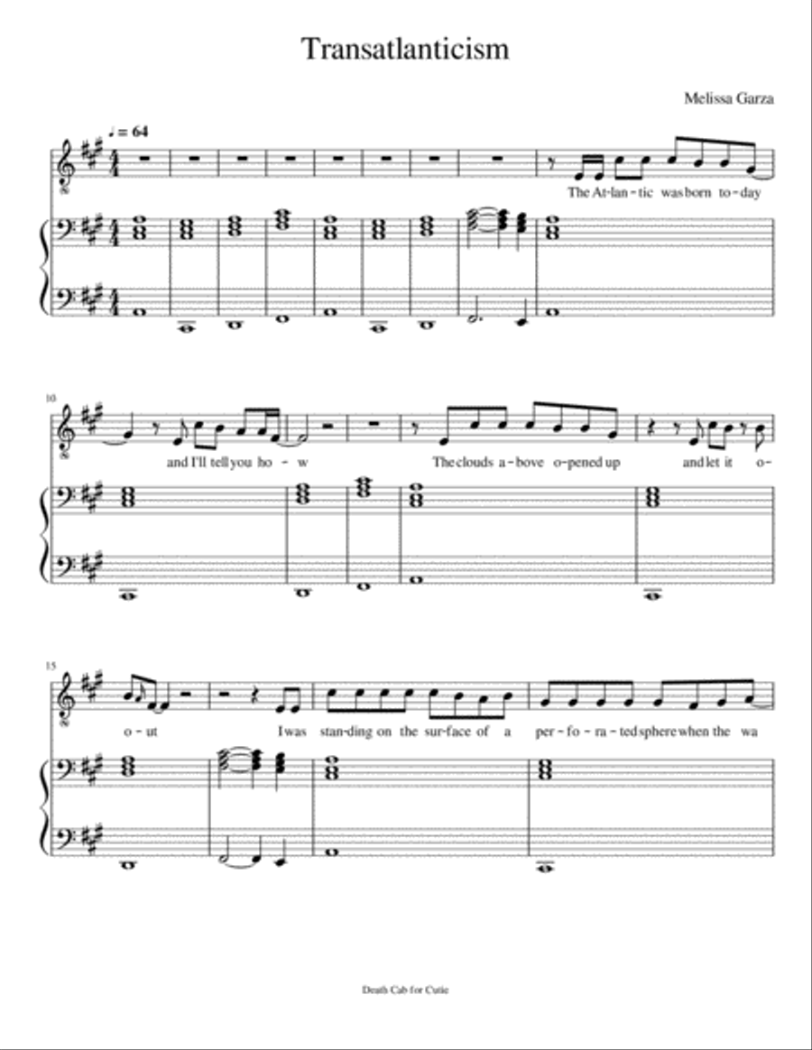 Transatlanticism Voice scores gallery preview page 1