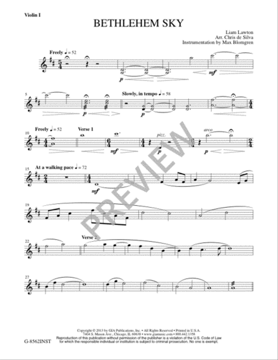 Bethlehem Sky - Instrument edition Flute scores gallery preview page 5