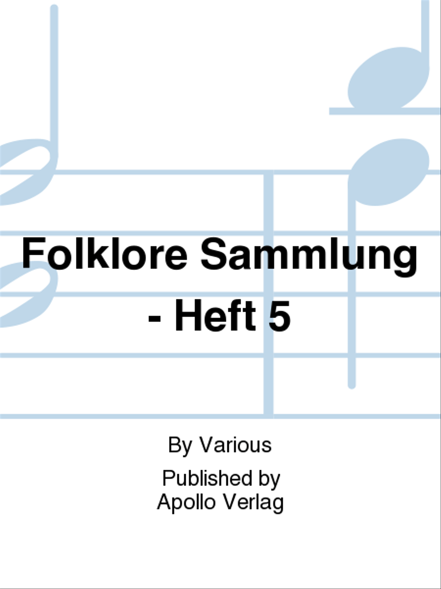 Folklore Sammlung Book 5 Folklore Sammlung Book 5 Voice scores gallery preview page 1