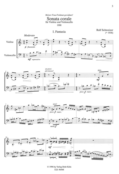 Sonata corale für Violine und Violoncello (1990)