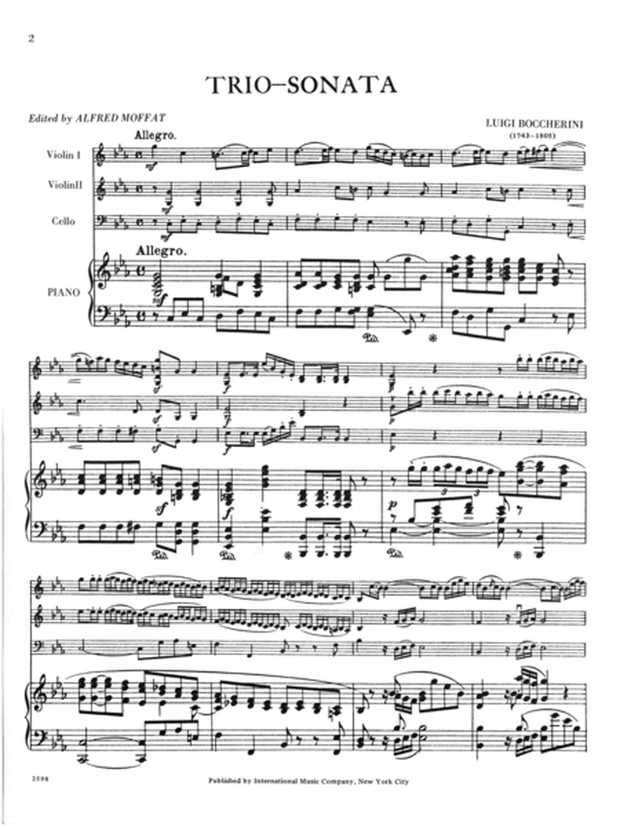 Trio Sonata In C Minor (With Cello Ad Lib.)