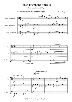"Three Trombone Knights" for Trombone Trio