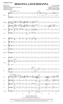Hosanna, Loud Hosanna (from "Covenant Of Grace") - Score