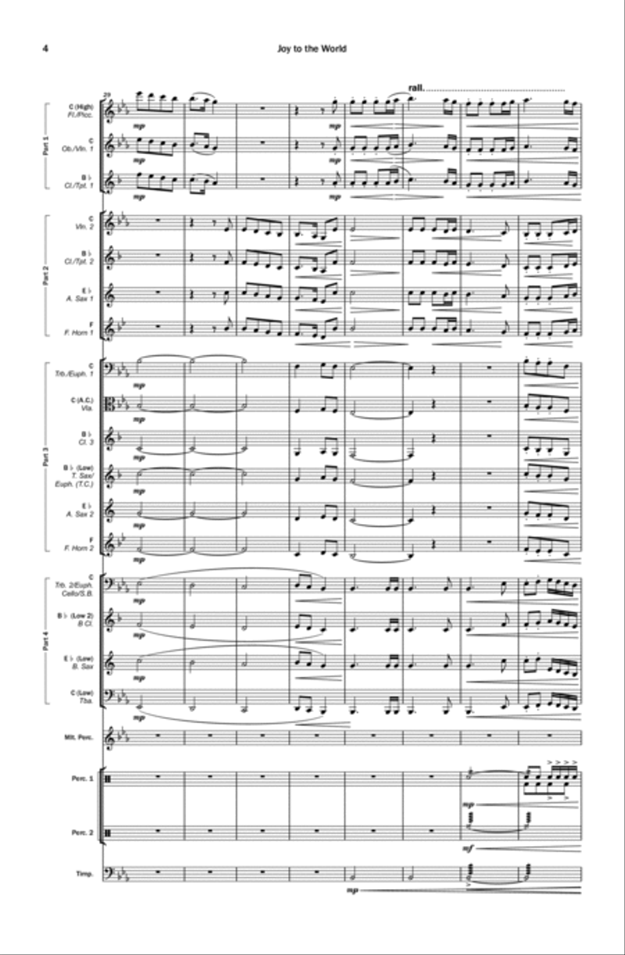 Joy to the World Concert Band scores gallery preview page 6