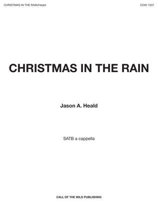 Book cover for "Christmas in the Rain" for SATB voices
