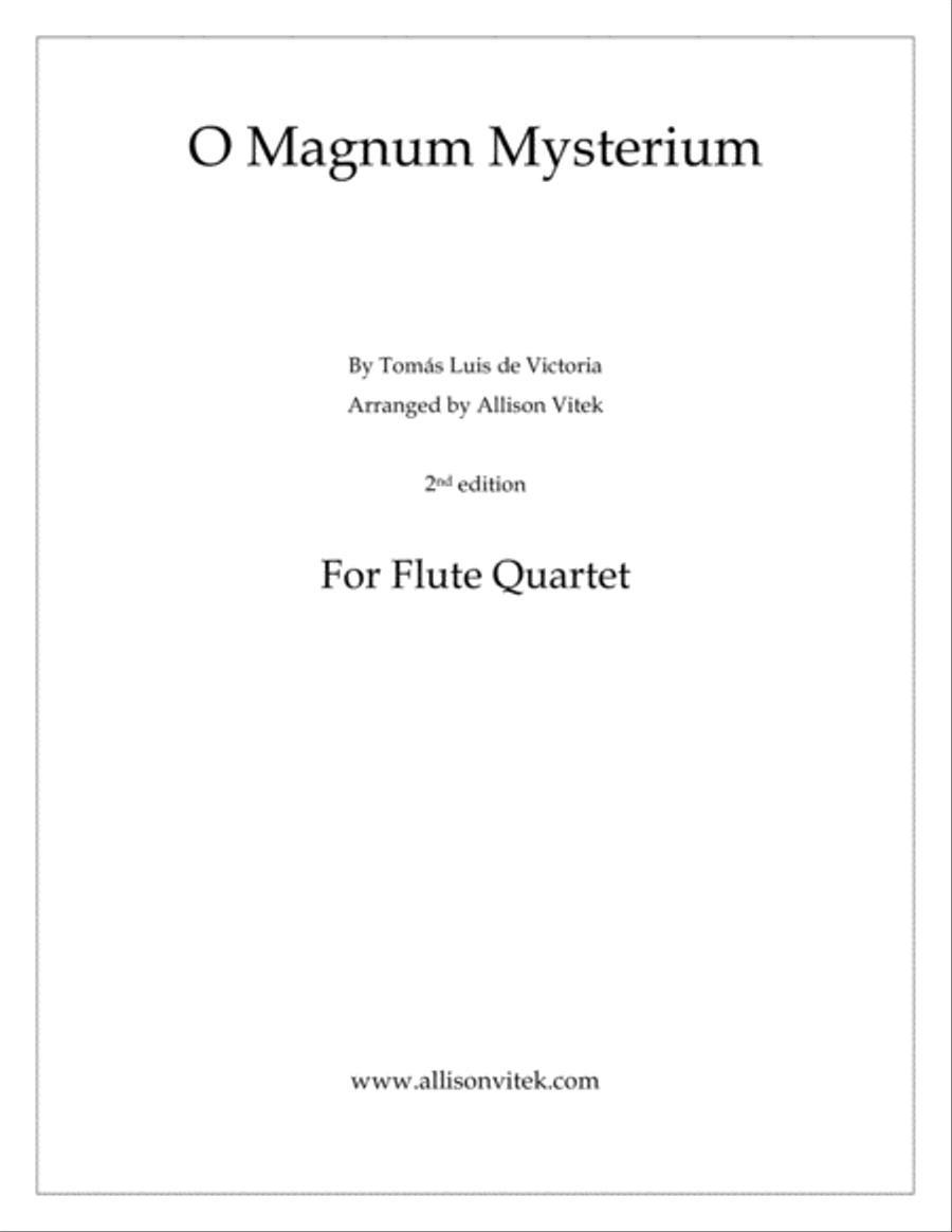 O Magnum Mysterium O Magnum Mysterium Woodwind Ensemble scores gallery preview page 1