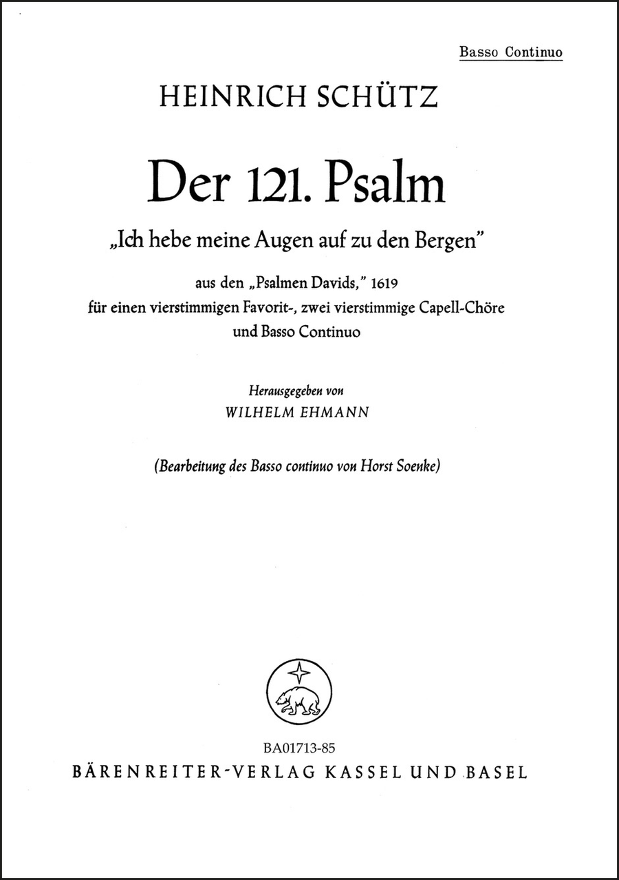 Ich hebe meine Augen auf zu den Bergen SWV 31