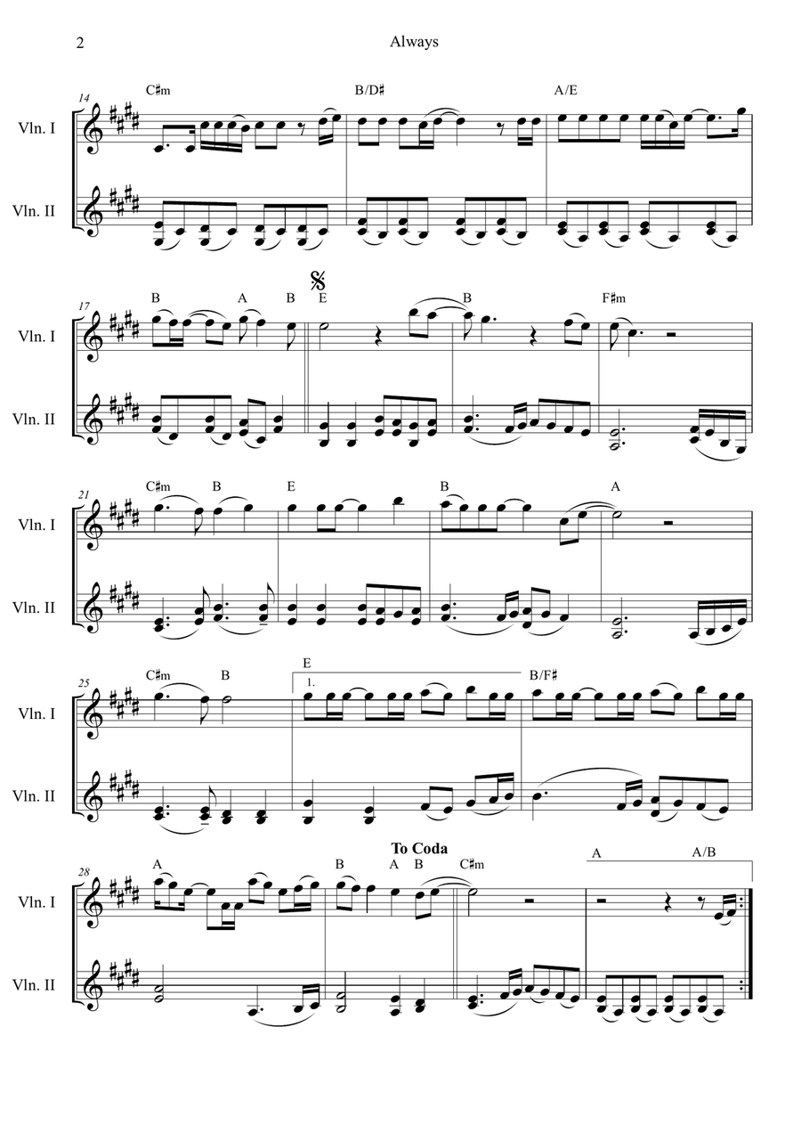 Always Always String Duet scores gallery preview page 2