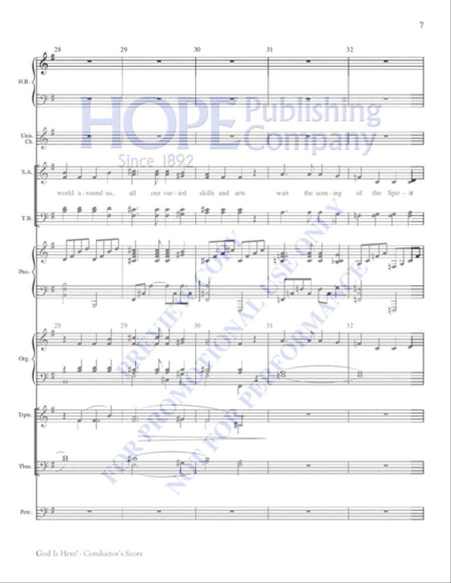 God Is Here! 4-Part scores gallery preview page 7