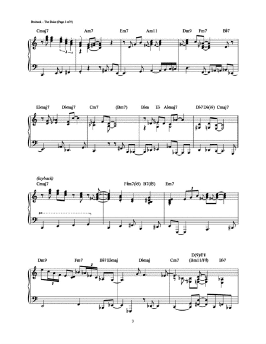 The Duke Piano Solo scores gallery preview page 3