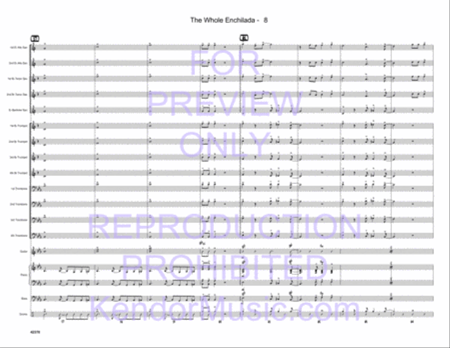 Whole Enchilada, The Whole Enchilada, The Jazz Ensemble scores gallery preview page 9
