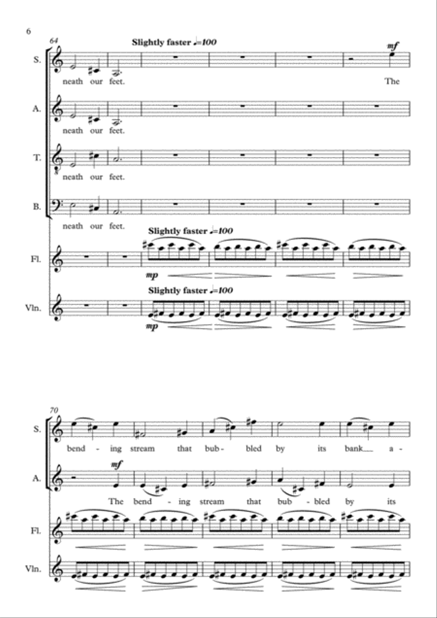 William Barnes Suite - 4. Autumn 4-Part scores gallery preview page 6