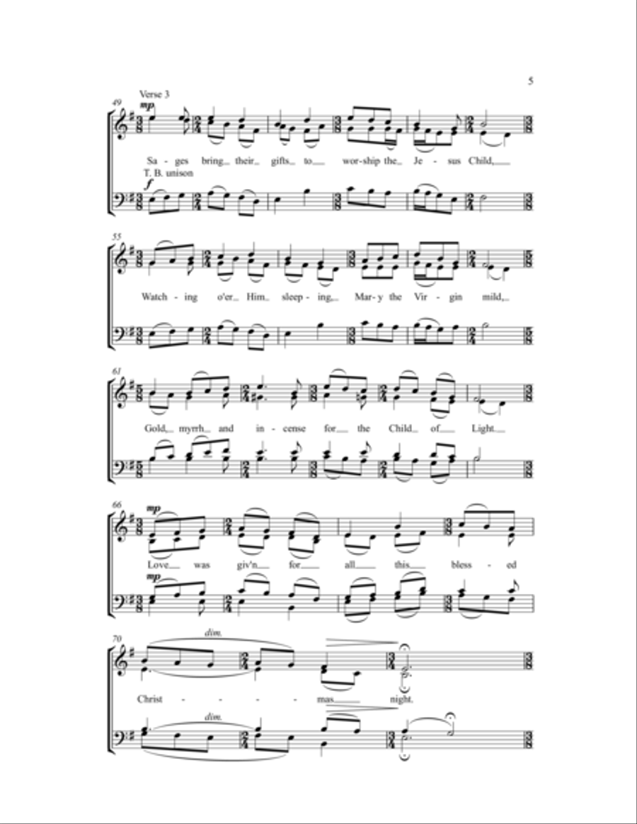 This Blessed Christmas Night 4-Part scores gallery preview page 7