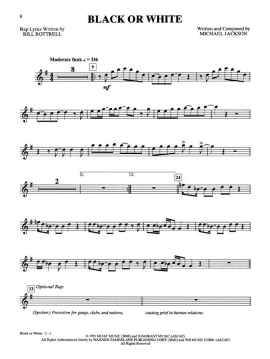 Michael Jackson – Instrumental Solos Alto Saxophone scores gallery preview page 5