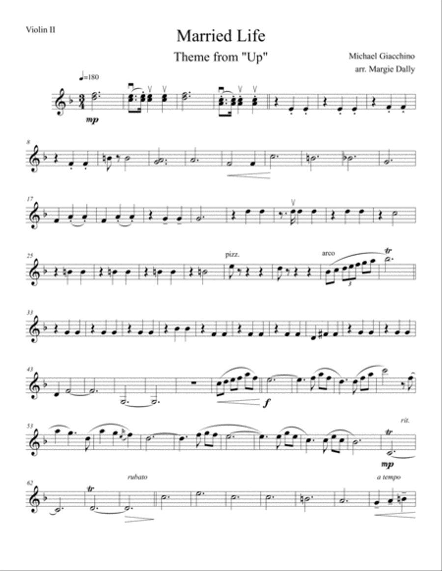 Married Life String Quartet scores gallery preview page 3