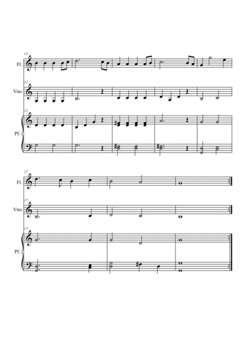 Canto di gioia. Trio flute, violin and piano image number null