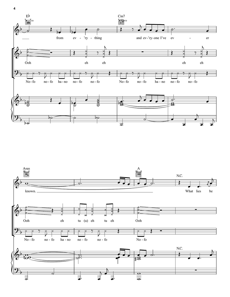 Beyond (End Credit Version) (from Moana 2) Piano, Vocal, Guitar scores gallery preview page 4