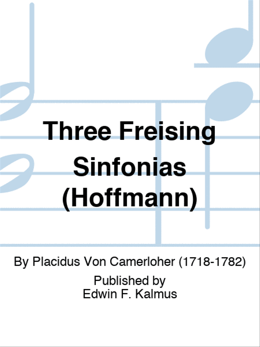 Three Freising Sinfonias (Hoffmann) Set of Parts scores gallery preview page 1
