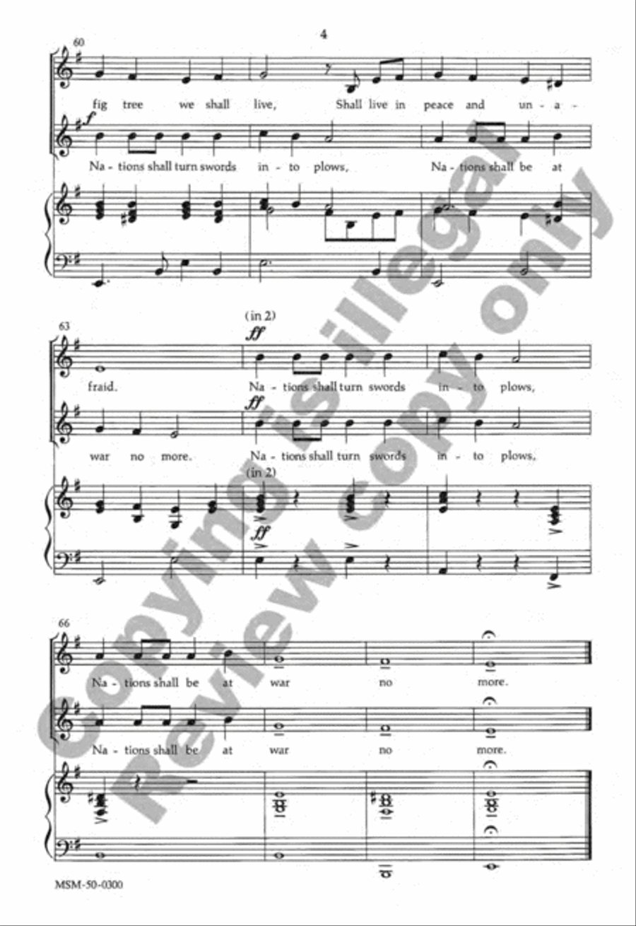 Neath Vine and Fig Tree Unison Choir scores gallery preview page 5