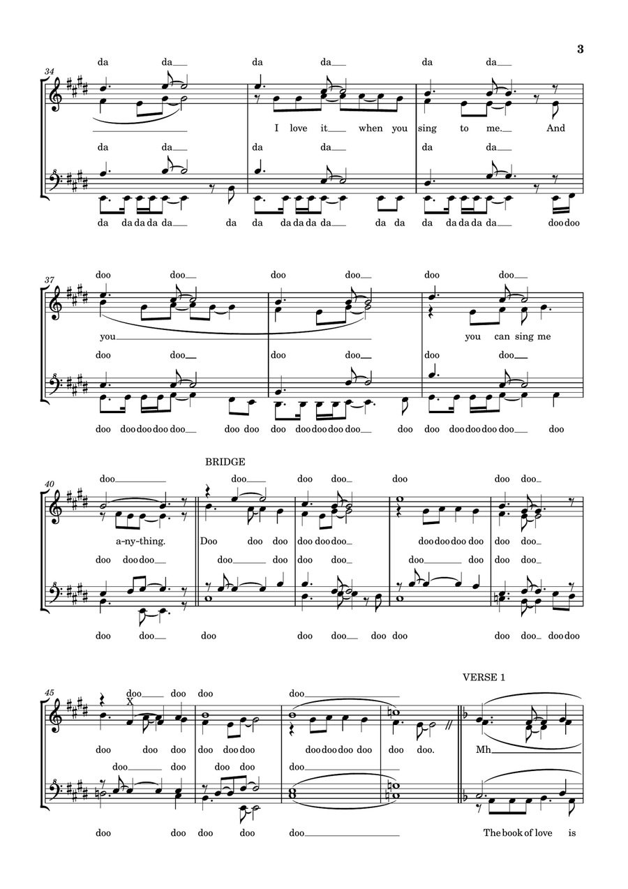 The Book Of Love SSAA scores gallery preview page 3