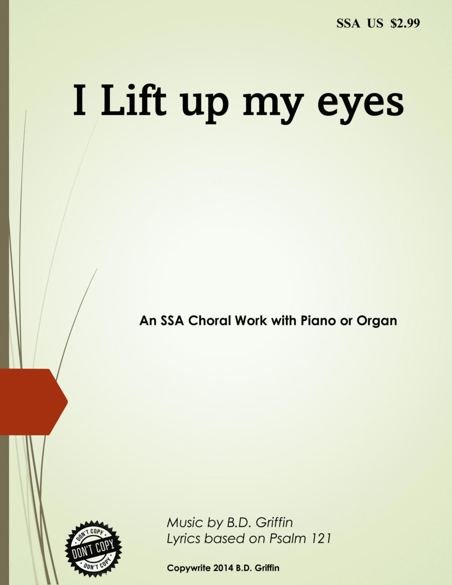 I Lift up my eyes SSA scores gallery preview page 1