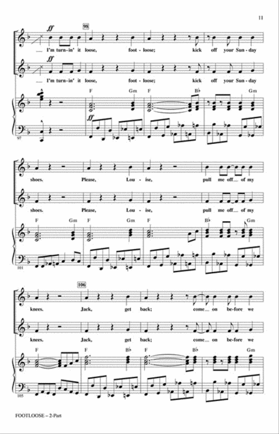 Footloose Footloose 2-Part scores gallery preview page 2
