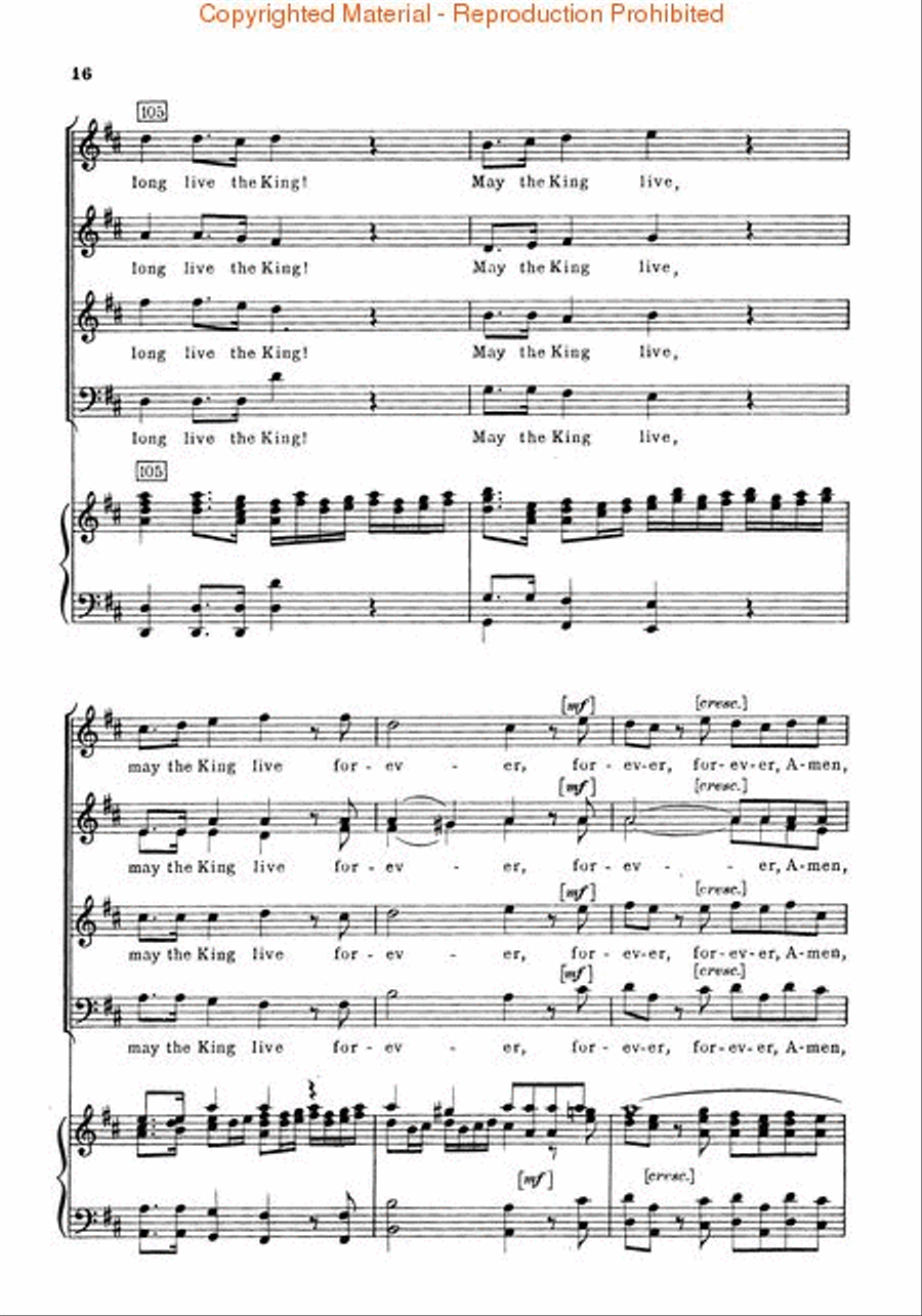 Coronation Anthem No. 1: Zadok the Priest Choir scores gallery preview page 4