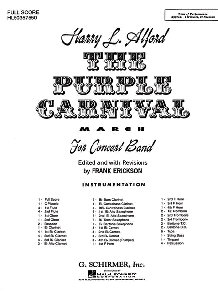 Purple Carnival Bd Full Sc March