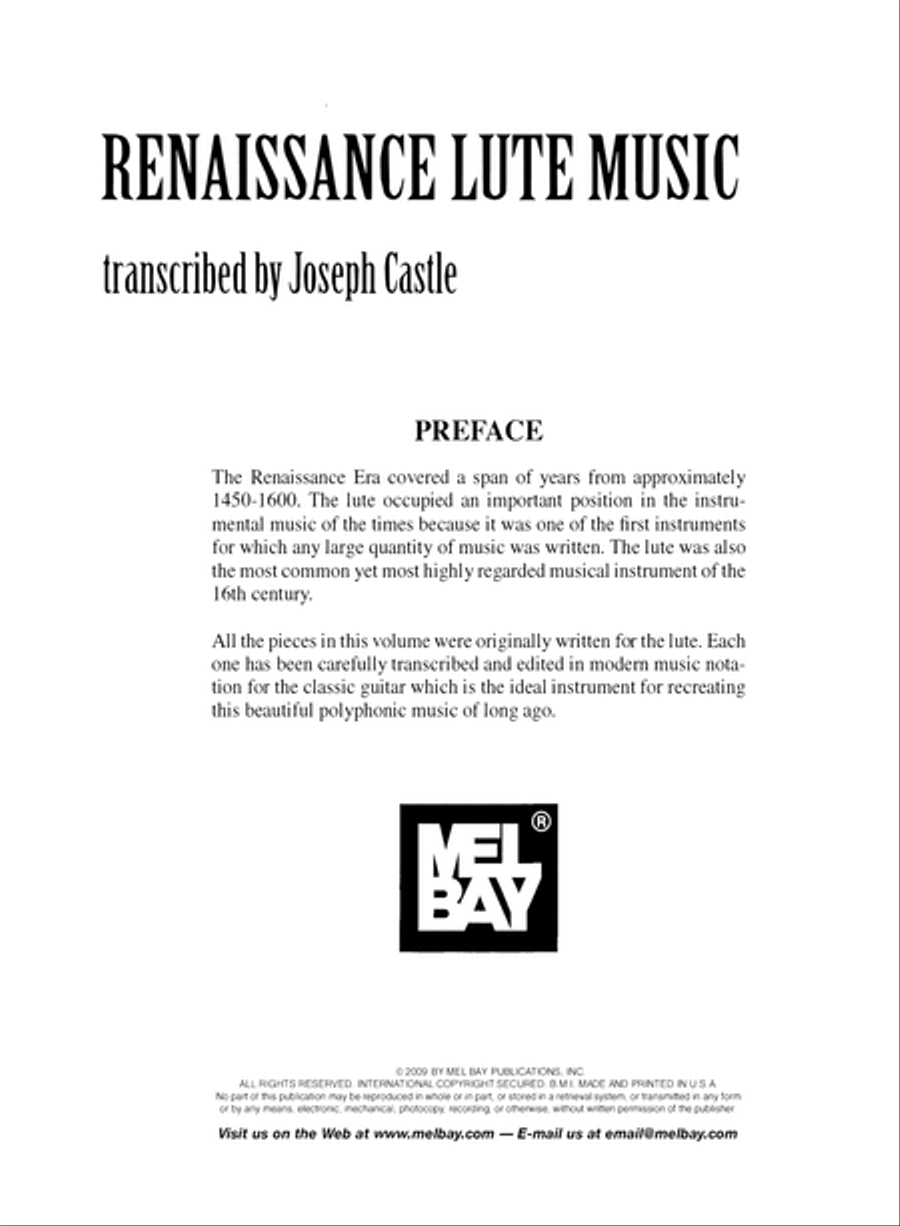 Renaissance Lute Music Lute scores gallery preview page 2