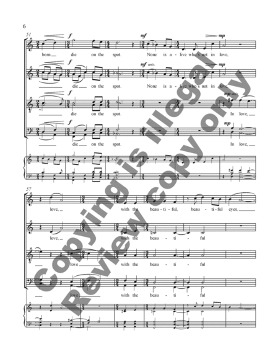 In love with the beautiful eyes Divisi scores gallery preview page 7