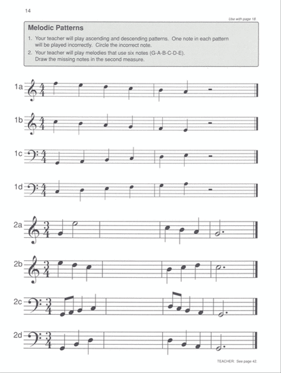 Alfred's Basic Piano Course Ear Training, Level 2 Piano Method scores gallery preview page 2