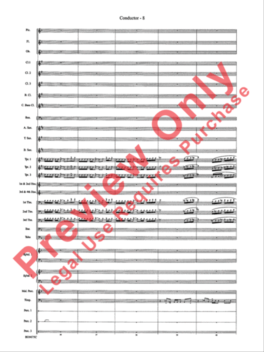 Twelve Seconds to the Moon Concert Band scores gallery preview page 11