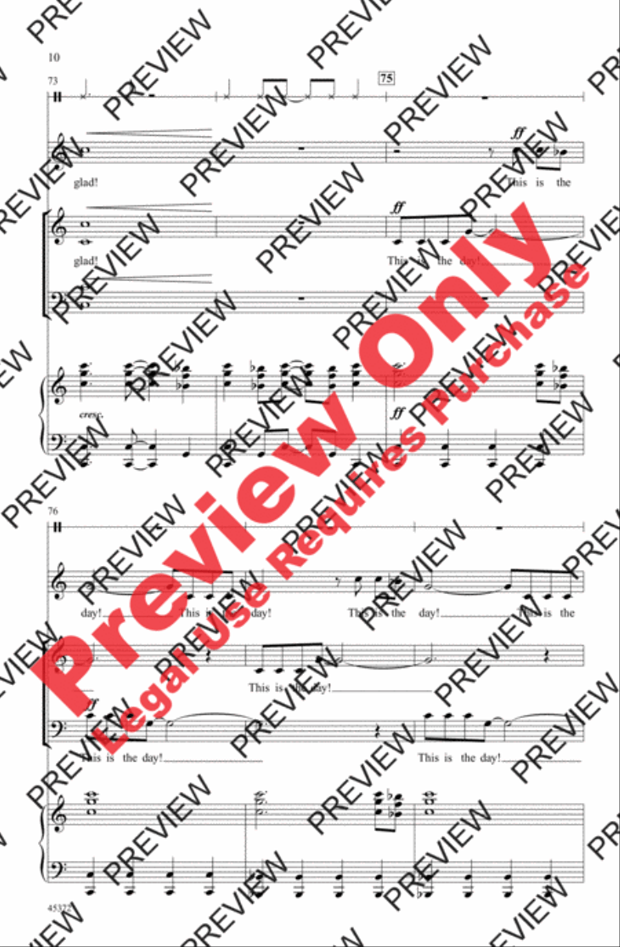 This Is the Day! 4-Part scores gallery preview page 10