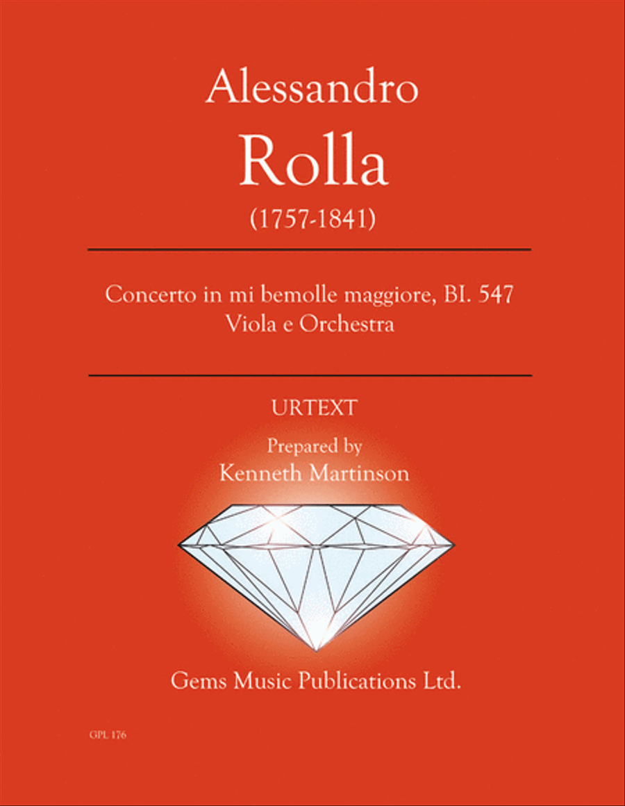 Concerto in mi bemolle maggiore, BI. 547 Viola e Orchestra Viola scores gallery preview page 1