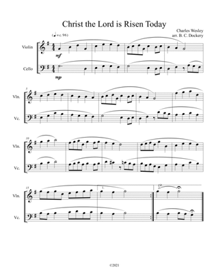 Book cover for Christ the Lord is Risen Today (violin and cello duet)