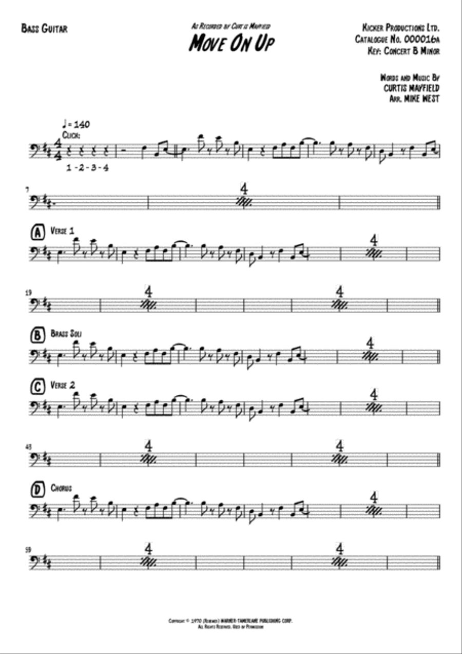 Move On Up Bass Guitar scores gallery preview page 2