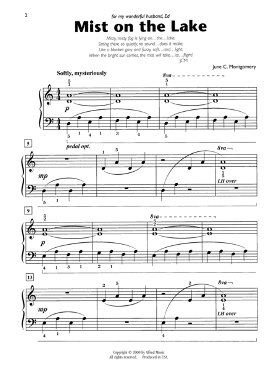 Mist on the Lake Easy Piano scores gallery preview page 2