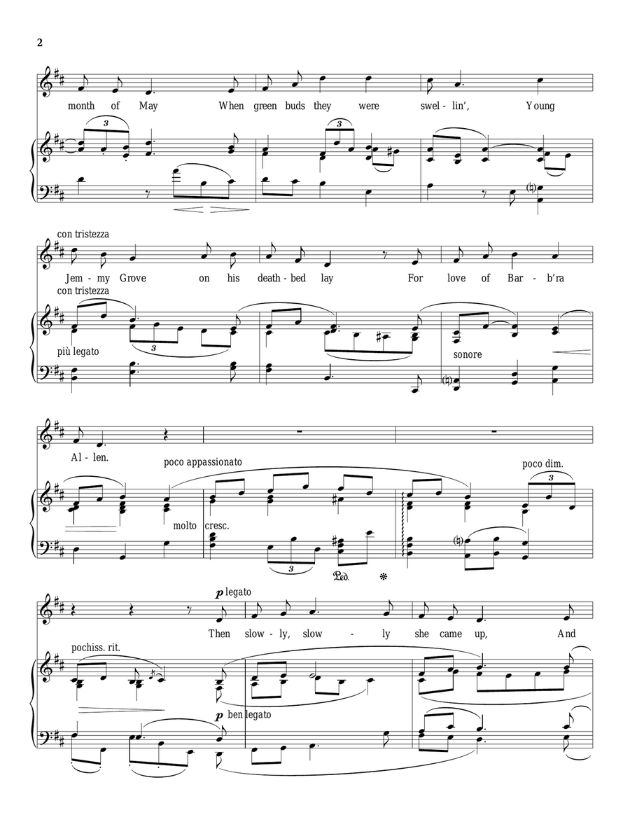 Barbara Allen Barbara Allen Piano, Vocal scores gallery preview page 2